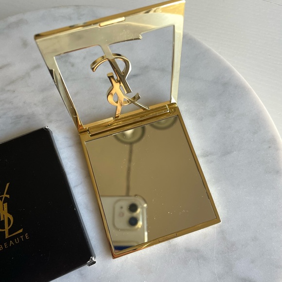 YSL Makeup Mirror Gold with Logo Yves Saint Laurent - Picture 4 of 5
